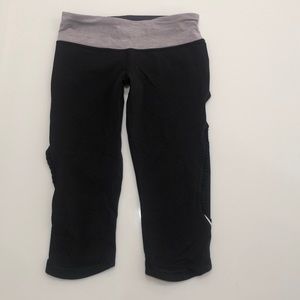 Lululemon Black Capris with Ruffles